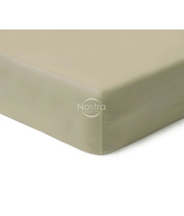 Fitted sateen sheets 00-0277-TAUPE 120x200 cm