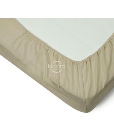 Fitted sateen sheets 00-0277-TAUPE 120x200 cm