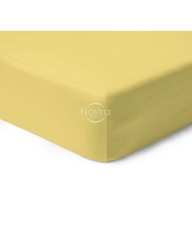 Fitted sateen sheets 00-0016-PALE BANANA 160x200 cm