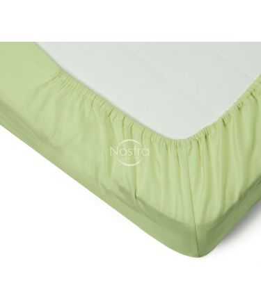Fitted sateen sheets 00-0017-SHADOW LIME 160x200 cm