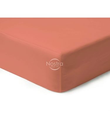 Fitted sateen sheets 00-0268-CORAL 160x200 cm
