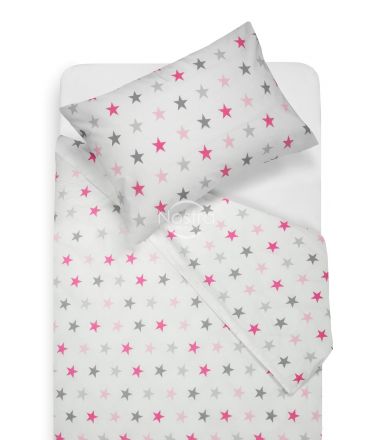 Детское постельное белье STARS 10-0052-L.GREY/L.PINK 140x200, 50x70 cm
