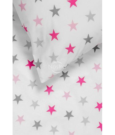 Vaikiška patalynė STARS 10-0052-L.GREY/L.PINK 100x145, 40x60, 107x150 cm