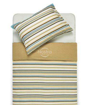 Cotton bedding set DAKOTA 30-0249-BLUE BROWN 200x220, 70x70 cm