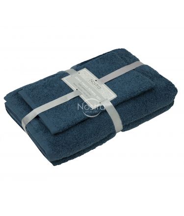 3 piece towel set 380 ZERO TWIST 380 ZT-MOROCCAN BLUE 30x50, 50x100, 70x140 cm