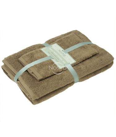 3 piece towel set 380 ZERO TWIST 380 ZT-ALMOND 30x50, 50x100, 70x140 cm