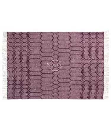 Woolen plaid MERINO-300 80-3237-DARK PLUM 140x200 cm
