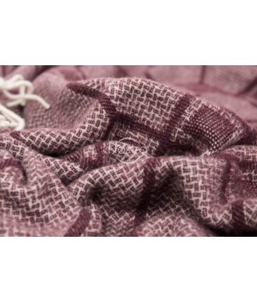 Woolen plaid MERINO-300 80-3238-DARK PLUM 140x200 cm