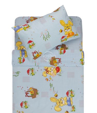 Детское постельное белье HAPPY BUNNY 10-0355-BLUE 140x200, 50x70 cm