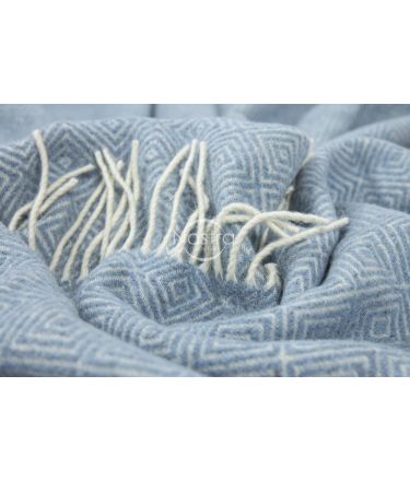 Woolen plaid MERINO-300 80-3131-LIGHT BLUE 140x200 cm