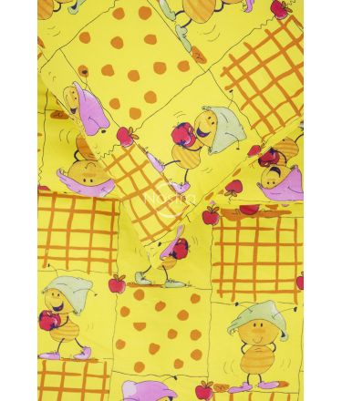 Детское постельное белье PLAYFUL FRIENDS 10-0077-YELLOW 140x200, 50x70 cm