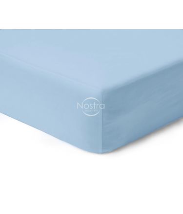 Fitted sateen sheets 00-0416-POWDER BLUE 90x200 cm