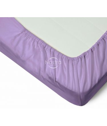 Fitted sateen sheets 00-0033-SOFT LILAC 120x200 cm