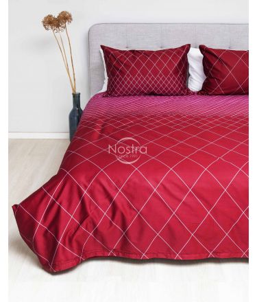 PREMIUM maco sateen bedding set CLARISSA 30-0686-WINE RED 140x200, 50x70 cm