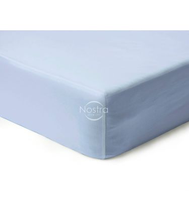 Fitted sateen sheets 00-0186-FOREVER BLUE 90x200 cm