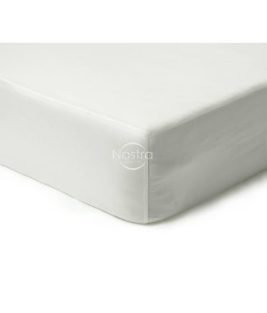 Fitted sateen sheets 00-0001-OFF WHITE 90x200 cm