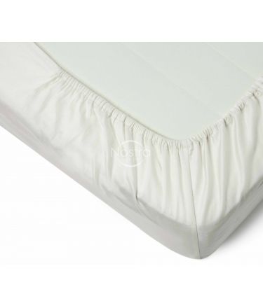 Fitted sateen sheets 00-0001-OFF WHITE 160x200 cm