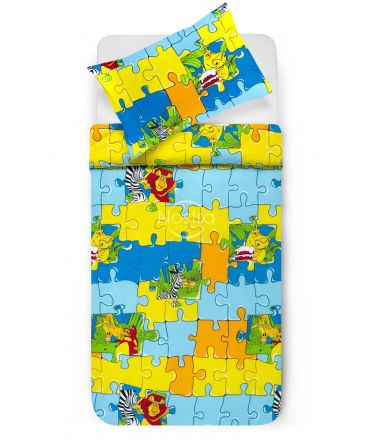Vaikiška patalynė PUZZLE 10-0102-BLUE 140x200, 50x70 cm