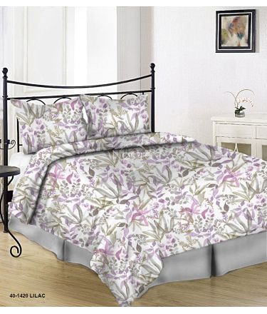Sateen bedding set AMINA 40-1420-LILAC