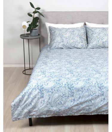 PREMIUM maco sateen bedding set CLAIRE 40-1422-FOREVER BLUE 200x220, 50x70 cm