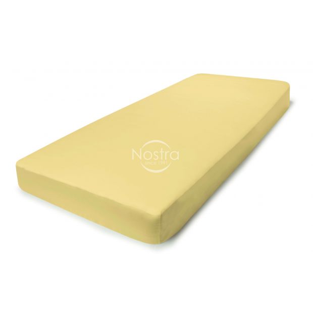 Fitted sateen sheets 00-0016-PALE BANANA 90x200 cm