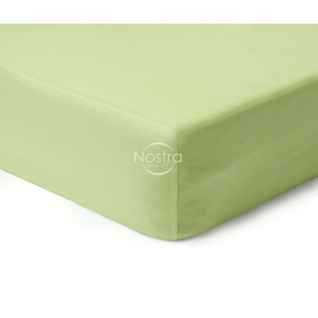 Fitted sateen sheets 00-0017-SHADOW LIME 90x200 cm