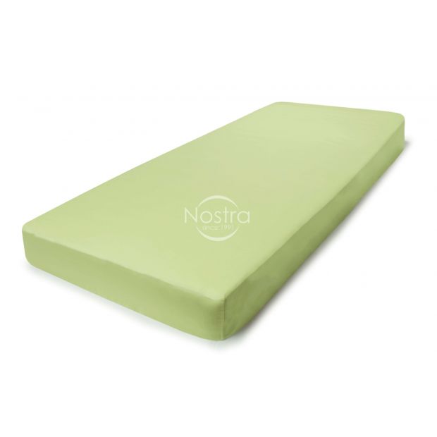 Fitted sateen sheets 00-0017-SHADOW LIME 90x200 cm