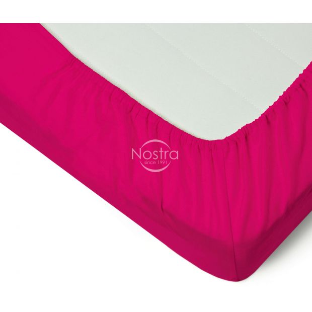 Fitted sateen sheets 00-0152-FUCHSIA 120x200 cm