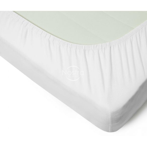 Fitted jersey sheets JERSEY-OPTIC WHIT
