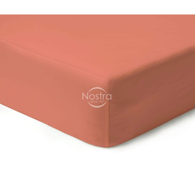 Fitted sateen sheets 00-0268-CORAL 160x200 cm