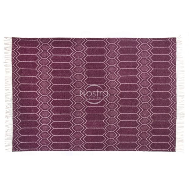 Woolen plaid MERINO-300 80-3232-DARK PLUM 140x200 cm