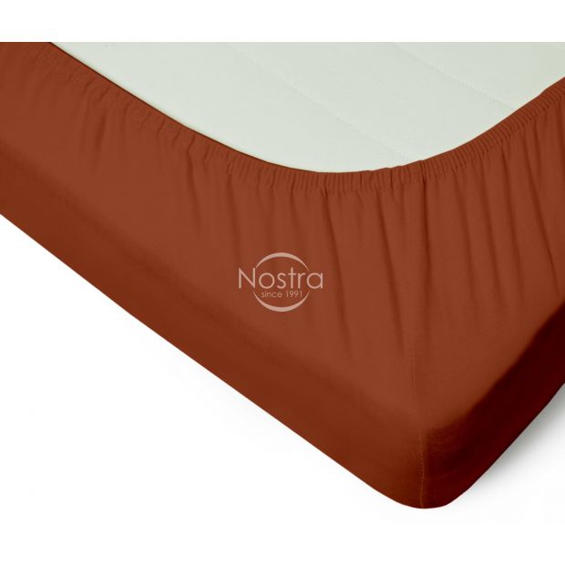 Fitted jersey sheets JERSEY JERSEY-TERRACOTTA 160x200 cm
