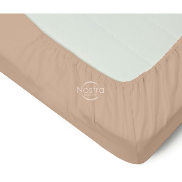 Fitted sateen sheets 00-0165-FRAPPE 120x200 cm