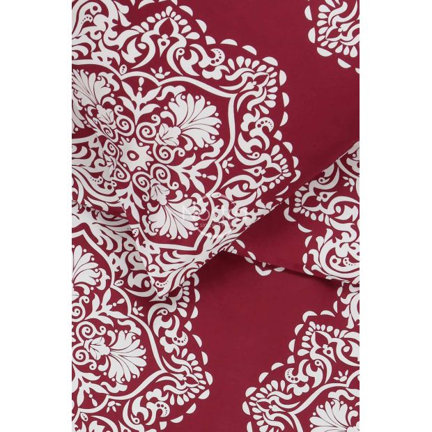Постельное белье из Mako Сатина CALI 40-1174-WINE RED 200x220, 50x70 cm