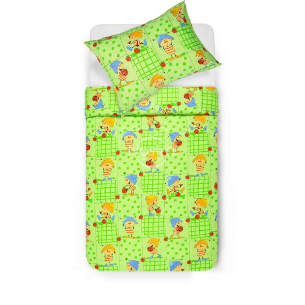 Детское постельное белье PLAYFUL FRIENDS 10-0077-GREEN 2 140x200, 50x70 cm