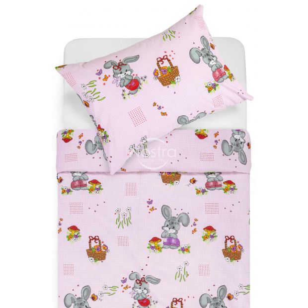 Детское постельное белье HAPPY BUNNY 10-0355-PINK 140x200, 50x70 cm