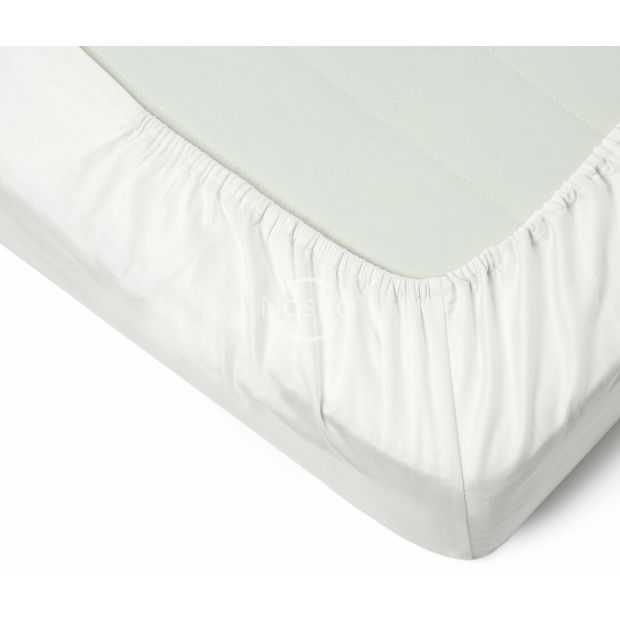 Fitted sateen sheets 00-0000-OPT.WHITE 90x200 cm