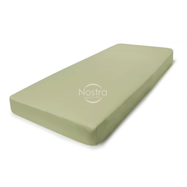 Fitted sateen sheets 00-0188-PALE OLIVE 160x200 cm