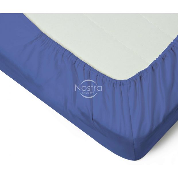 Fitted sateen sheets 00-0271-BLUE 90x200 cm