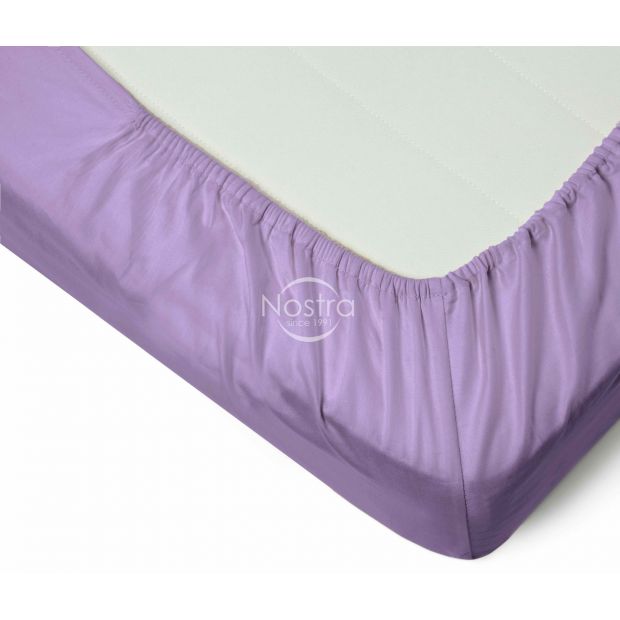Fitted sateen sheets 00-0033-SOFT LILAC 120x200 cm