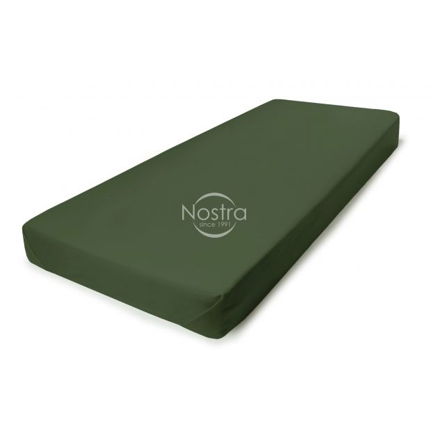 Flat sateen sheets 00-0413-MOSS GREEN 150x220 cm