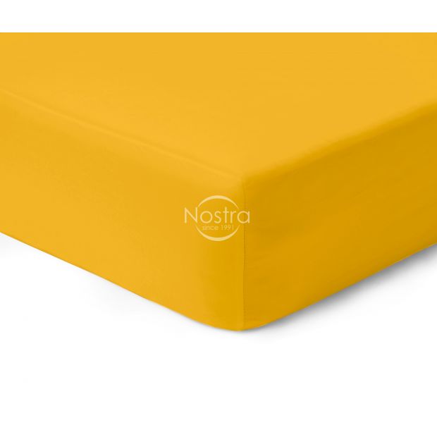 Fitted sateen sheets 00-0415-MUSTARD 90x200 cm