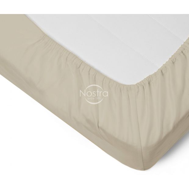 Fitted sateen sheets 00-0417-SAND 160x200 cm