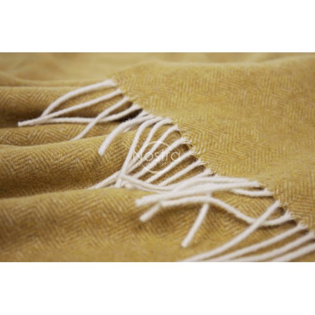 Woolen plaid MERINO-300 80-2060-DARK MUSTARD 140x200 cm