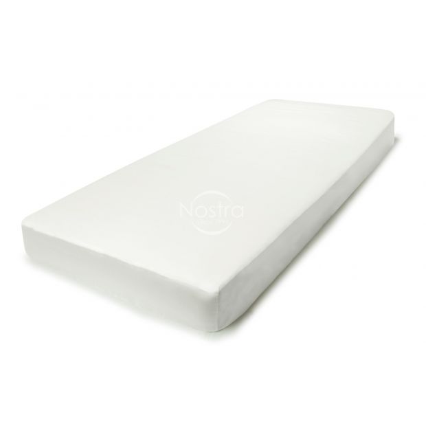 Satino paklodės su guma 00-0001-OFF WHITE 90x200 cm