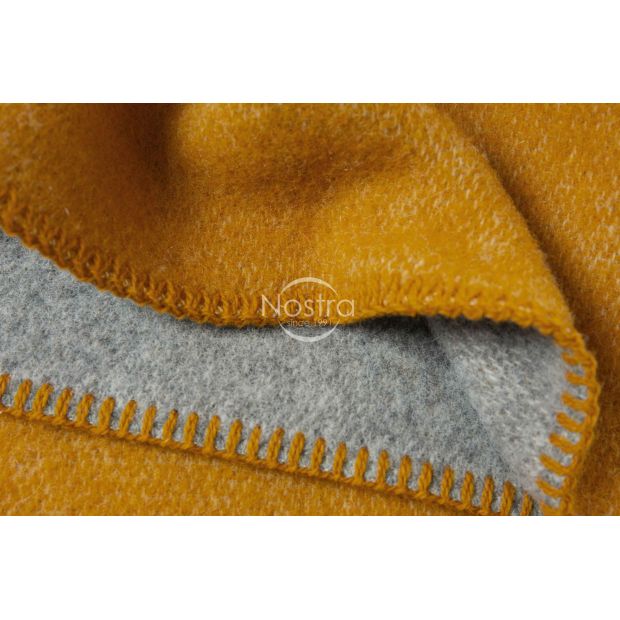 Blanket ZELANDIA LUX-450 DOUBLE FACE-MUSTARD GREY