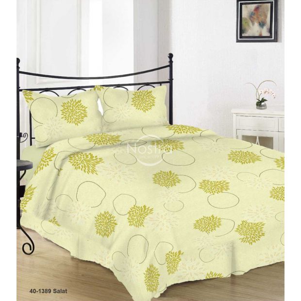 Cotton bedding set DALILA 40-1389-SALAT 200x220, 50x70 cm