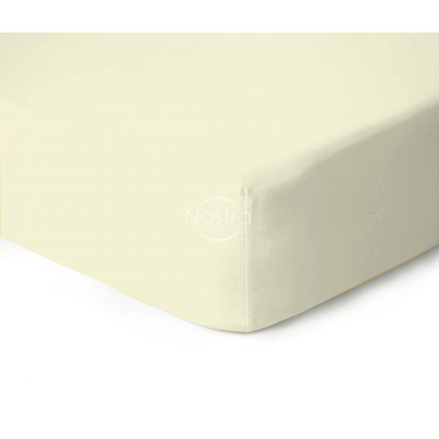 Fitted jersey sheets JERSEY JERSEY-VANILLA 180x200 cm