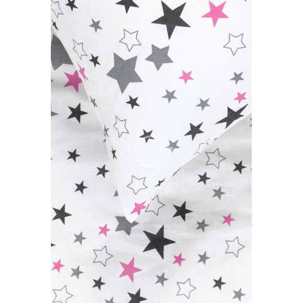 Children bedding set STARRY SKY 10-0475-WHITE PINK 140x200, 50x70 cm