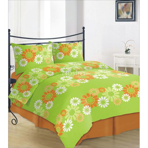 Cotton bedding set DANAE 20-0317-APPLE GREEN 200x220, 70x70 cm